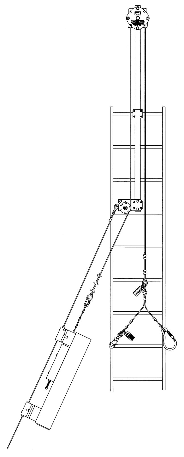 3M DBI-SALA SSB Cable Climb Assist System Lifeline Assembly - 1/4 in Galvanized Steel 7 x 19 - 100 ft - 3512100