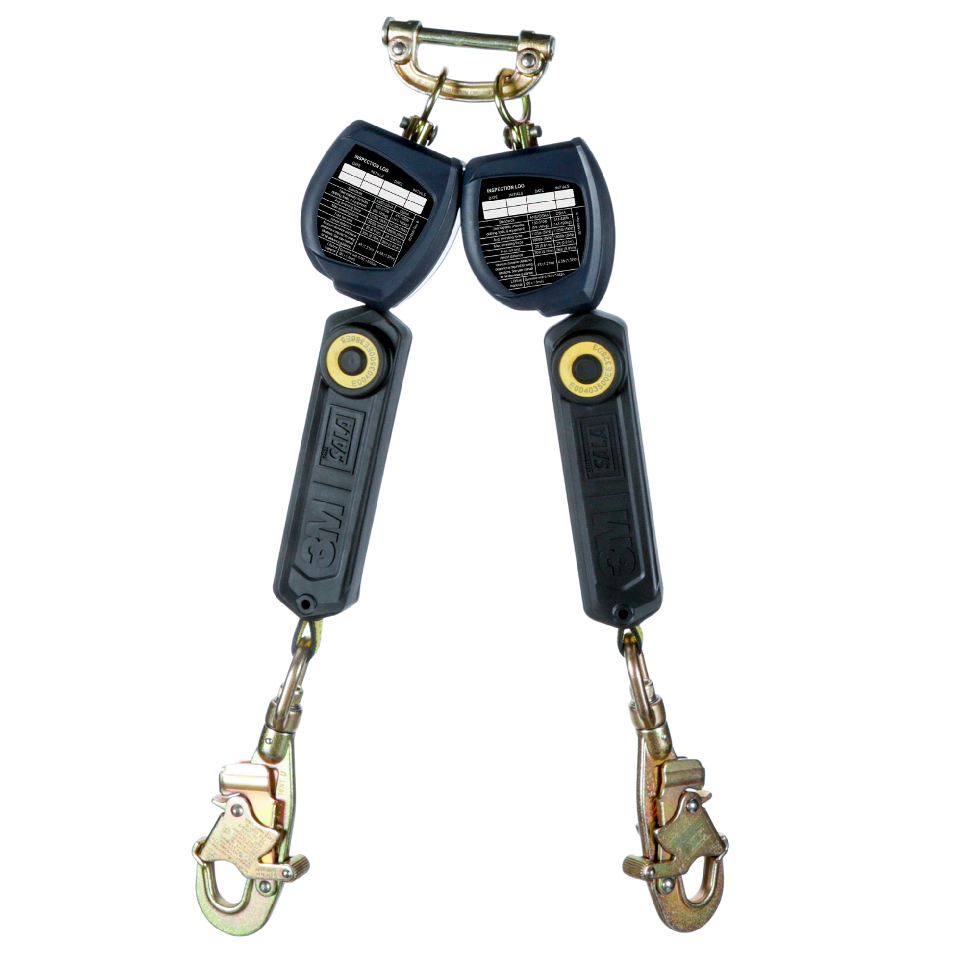 3M DBI-SALA Nano-Lok Personal Twin-Leg Self Retracting Lifeline - Web Swivel Snap Hook - 6 ft. - Class 1 - ANSI - 3100549