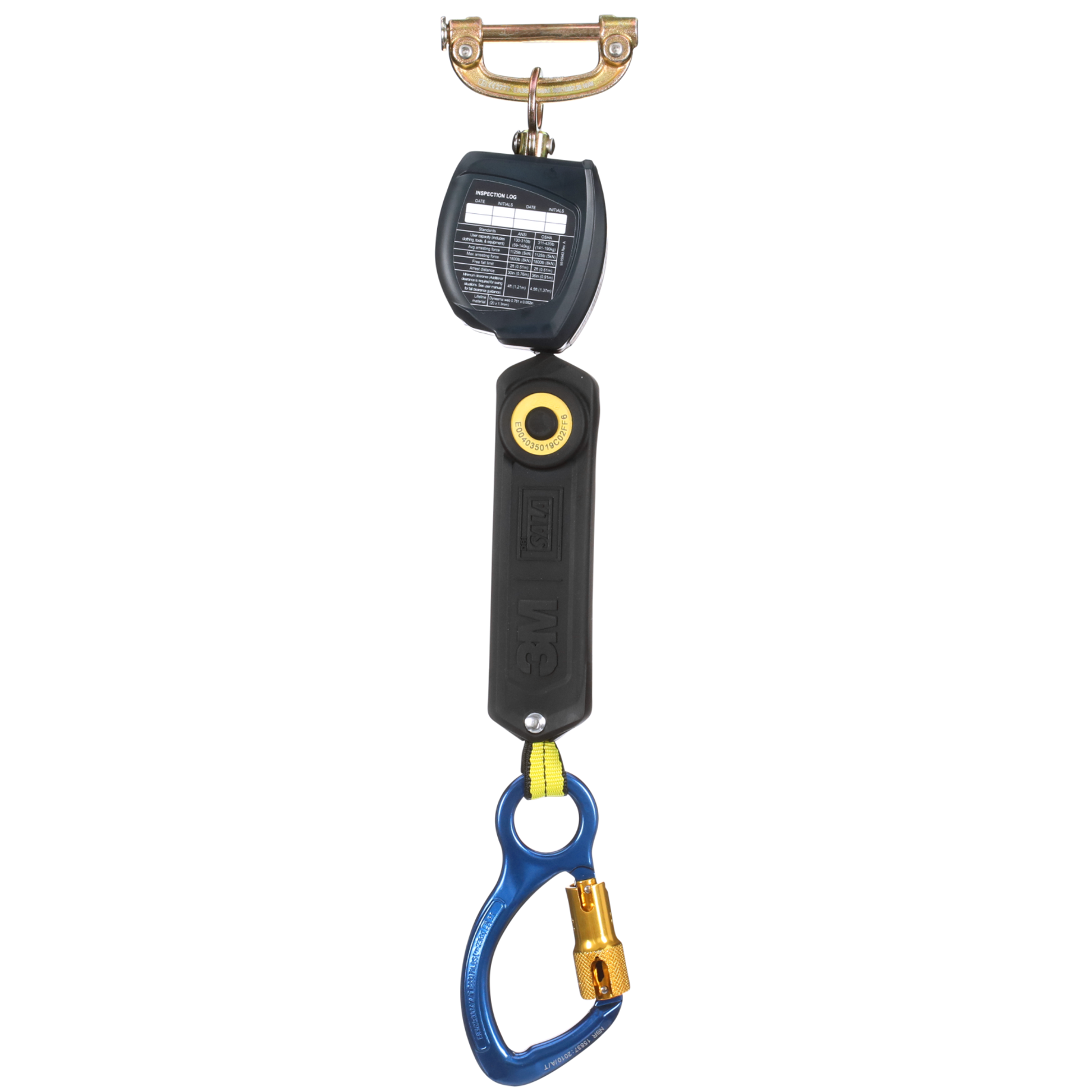 3M DBI-SALA Nano-Lok Personal Self-Retracting Lifeline - Web Aluminum Carabiner - 6 ft. - Class 1 - ANSI - 3100523