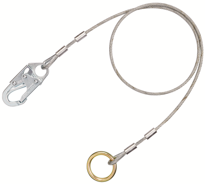 3M Protecta Vinyl Coated Cable O-ring Extension Anchor - Galvanized Steel - 14.5 ft - AJ408AG14.5
