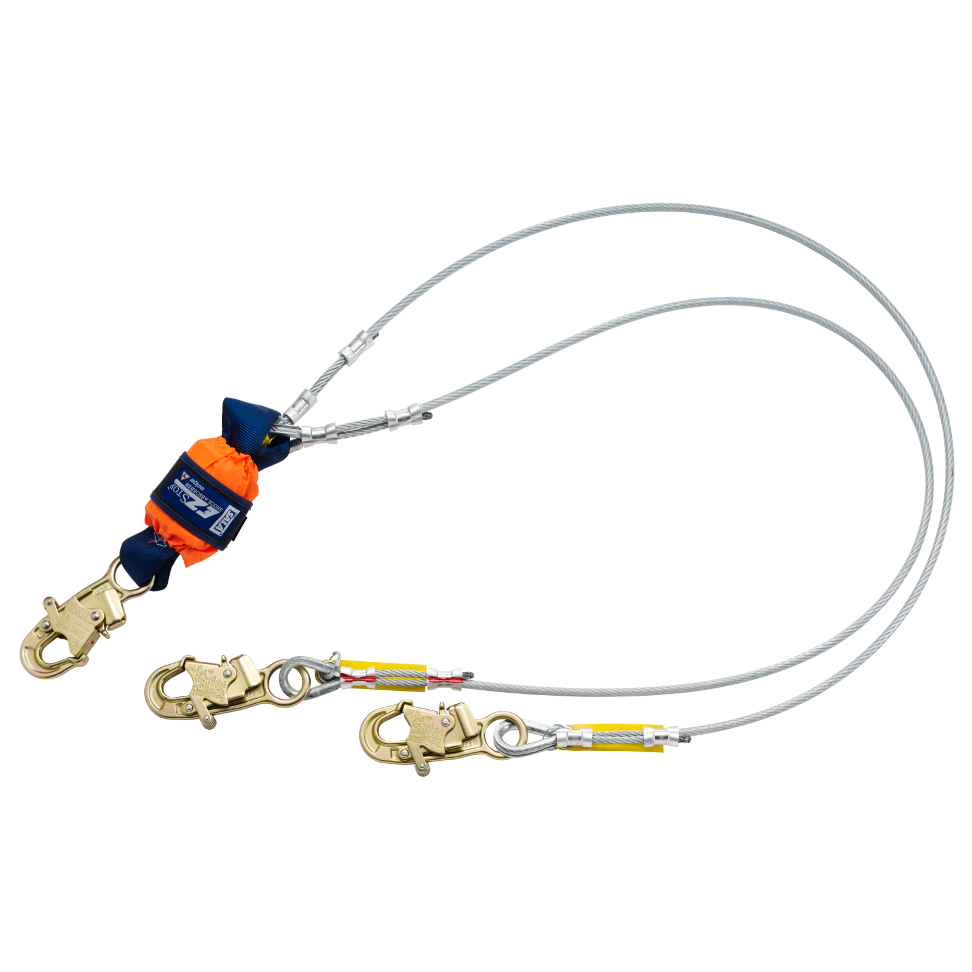 3M DBI-SALA EZ-Stop Leading Edge 100% Tie-Off Cable Shock-Absorbing Lanyard - Orange - 6 ft - 1246067