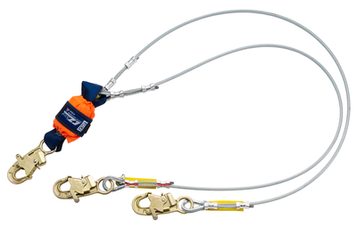 3M DBI-SALA EZ-Stop Leading Edge 100% Tie-Off Cable Shock-Absorbing Lanyard - Orange - 6 ft - 1246067