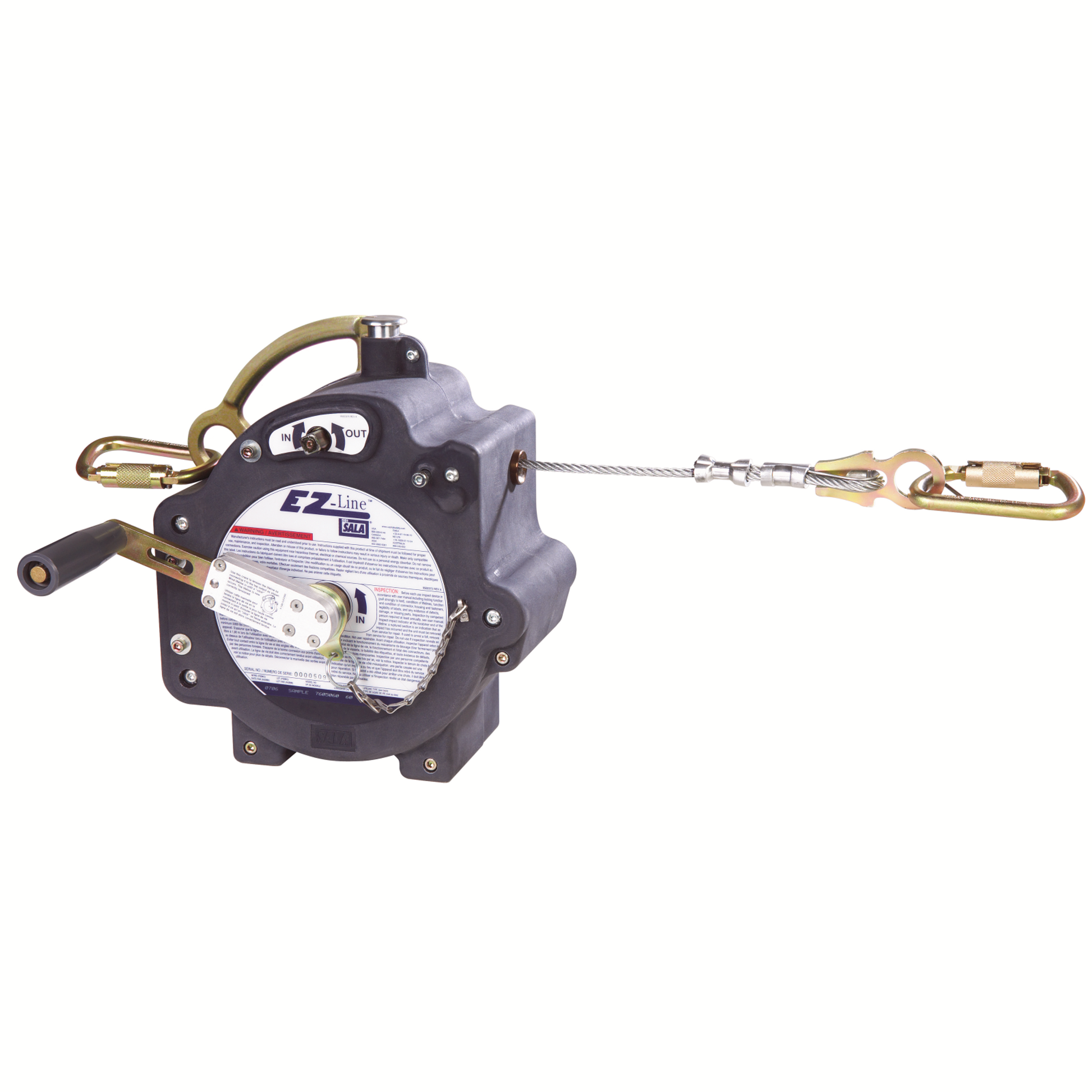 3M DBI-SALA EZ-Line Portable Retractable Horizontal Lifeline Cable Assembly - Galvanized - 60 ft - 7600003