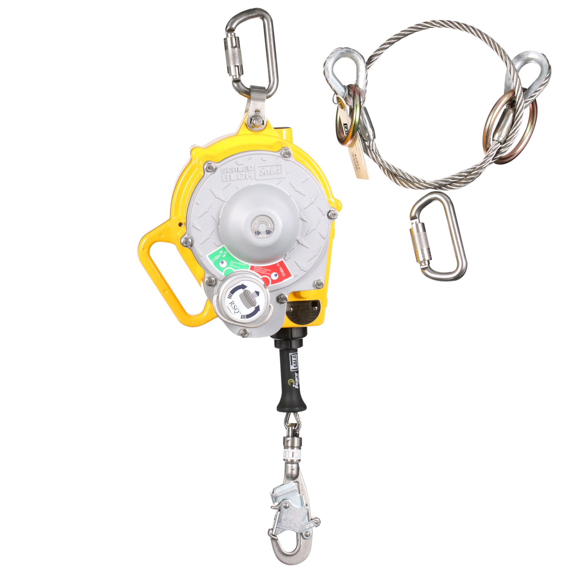 3M DBI-SALA Sealed-Blok RSQ Self-Retracting Lifeline - Stainless Steel Cable - 50 ft - 3400162