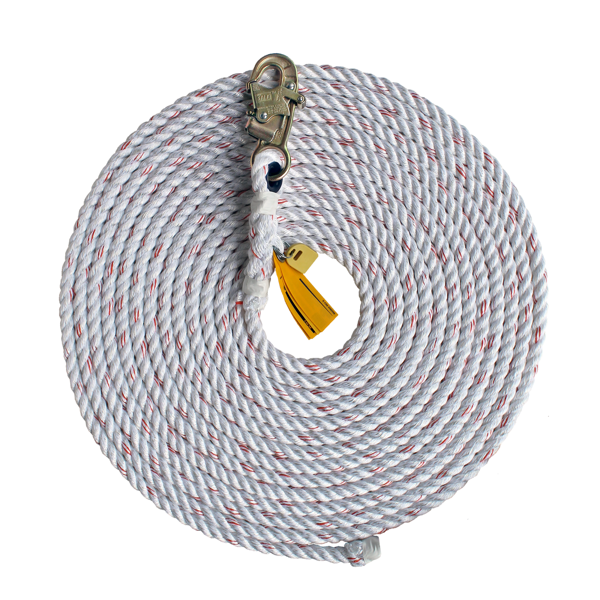 3M DBI-SALA Rope Lifeline with Snap Hook - 5/8 in Polyester and Polypropylene Blend - White - 250 ft - 1202912