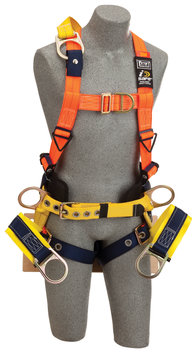 3M DBI-SALA Delta Oil and Gas Climbing/Positioning/Suspension Safety Harness with Board Seat - Hi-Vis Orange - 2X - 1108129