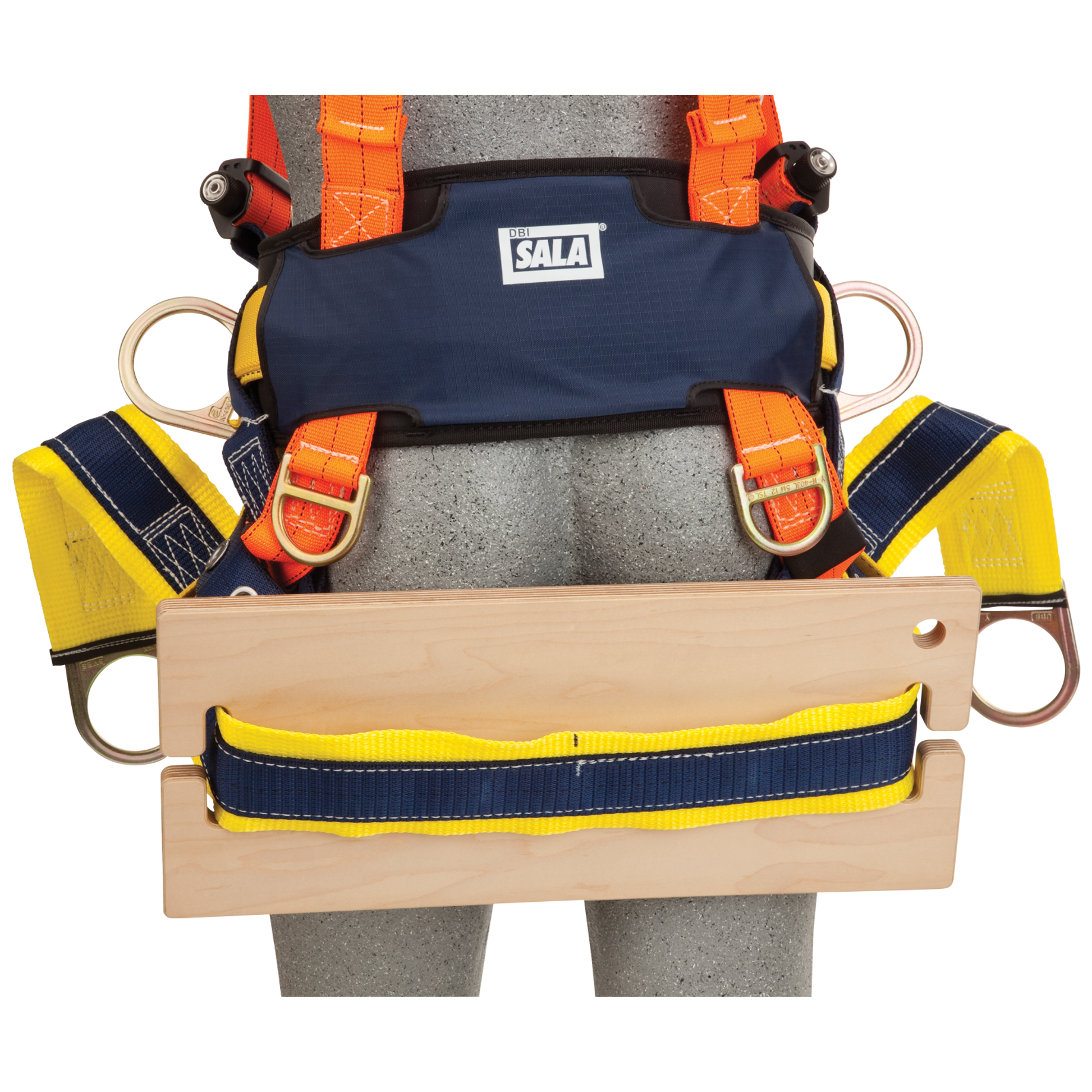 3M DBI-SALA Delta Oil and Gas Climbing/Positioning/Suspension Safety Harness with Board Seat - Hi-Vis Orange - 2X - 1108129