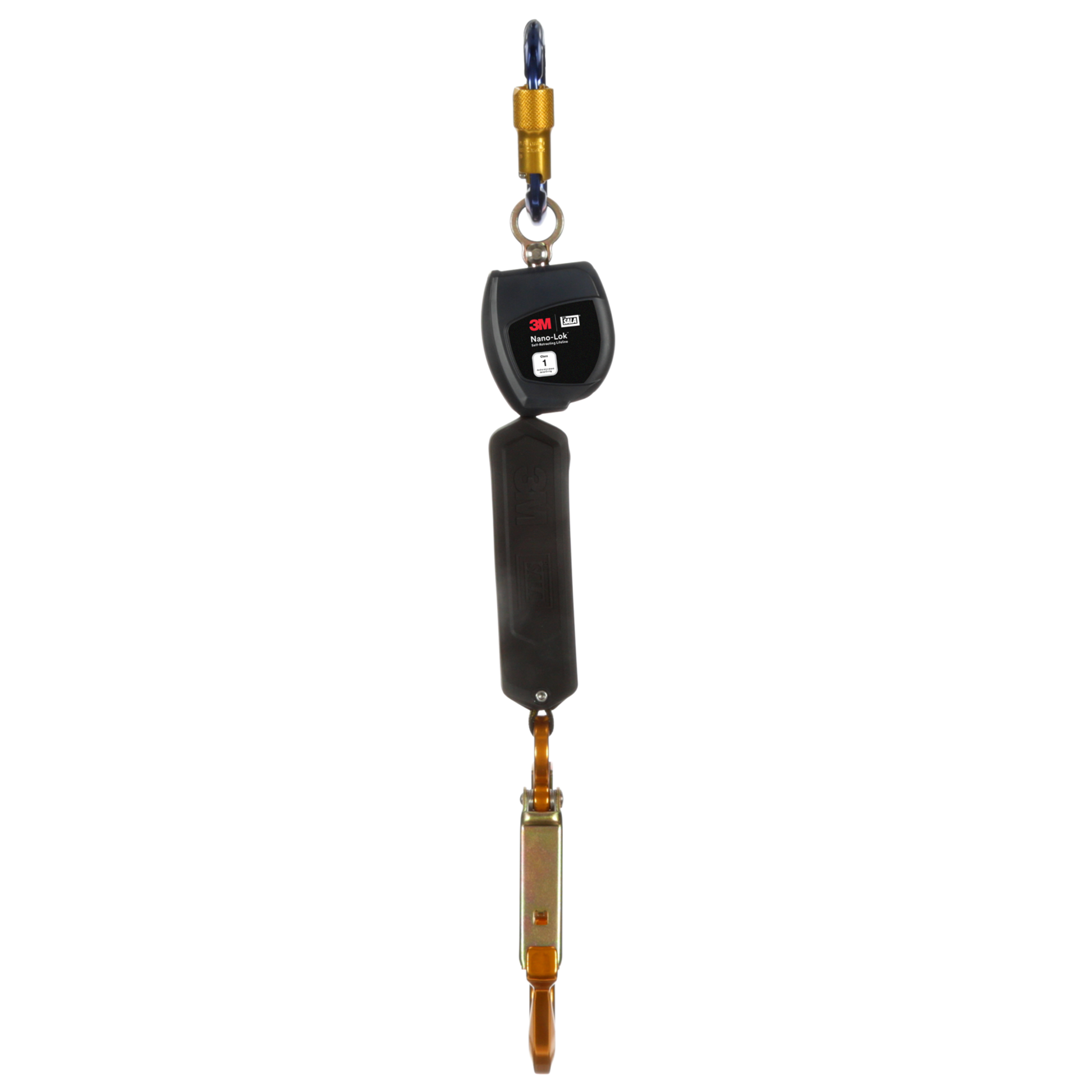 3M DBI-SALA Nano-Lok Personal Self Retracting Lifeline with Anchor Hook - Web Aluminum Rebar Hook - 6 ft. - Class 1 - ANSI - 3100529