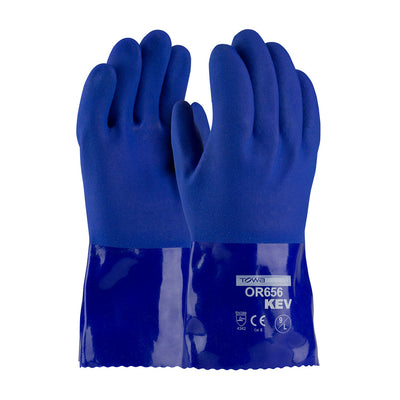 PIP XtraTuffÃ¢â€žÂ¢ Oil Resistant PVC Glove with KevlarÃ‚Â® Liner and Rough Grip Cut A3 - 58-8658K
