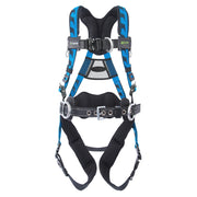 Miller AirCore Aluminum Hardware Blue Harness w/Front & Side D-Rings Lumbar Pad - Belt - 2X/3X - AAF-QCBDP23XB