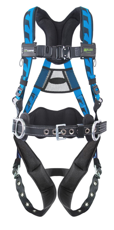 Miller AirCore Aluminum Hardware Blue Harness w/Side D-Rings Lumbar Pad - Belt - Universal (Large/XL) - ACA-TB-BDP/UBL