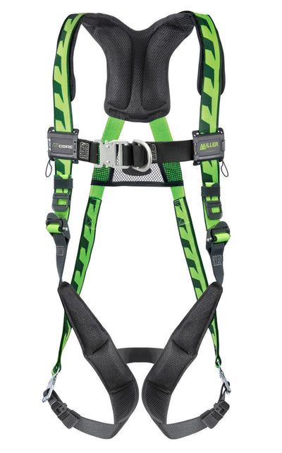 Miller AirCore Steel Hardware Green Harness w/Front D-Ring - Universal (Large/XL) - ACF-QCUG