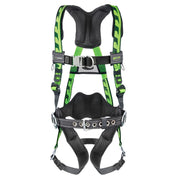 Miller AirCore Steel Hardware Green Harness w/Front & Side D-Rings Lumbar Pad - Belt - Universal (Large/XL) - ACF-QCBDPUG