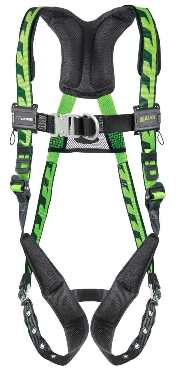 Miller AirCore Steel Hardware Green Harness w/Front D-Ring - Universal (Large/XL) - ACF-TBUG