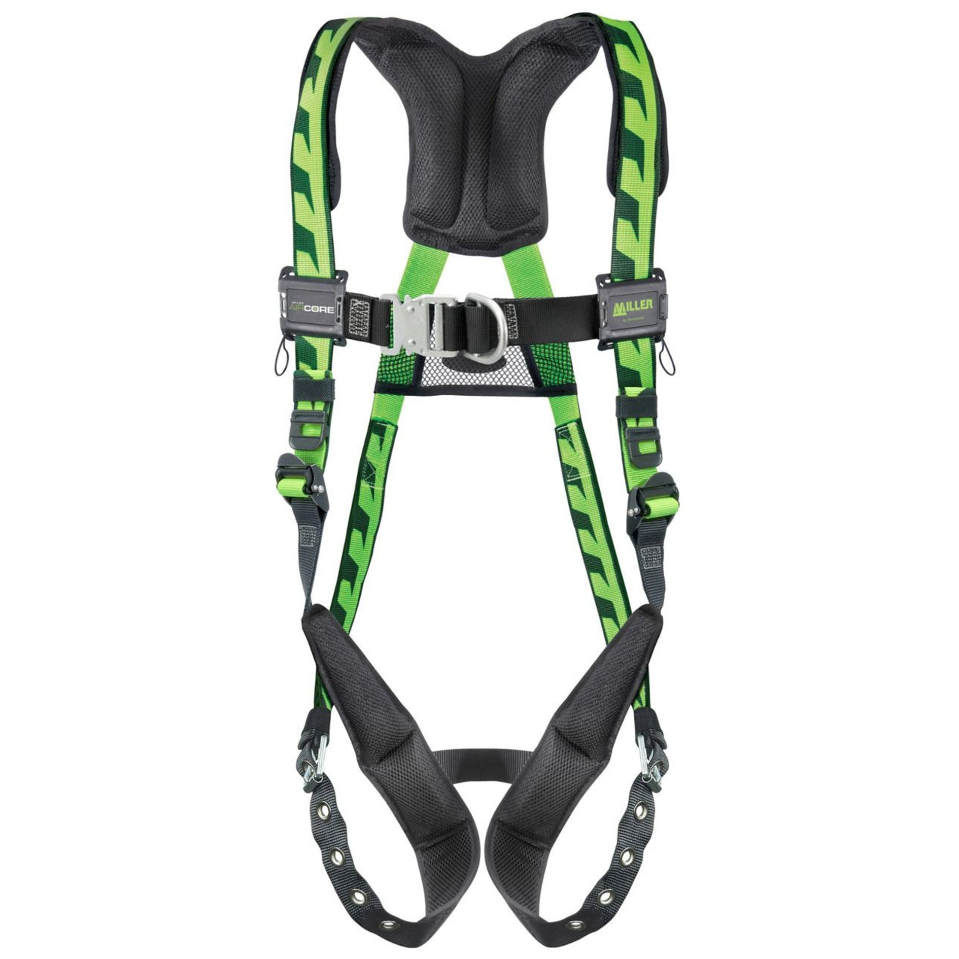 Miller AirCore Steel Hardware Green Harness w/Front D-Ring - 2X/3X - ACF-TB23XG