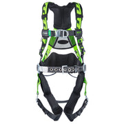 Miller AirCore Wind Energy w/Aluminum Hardware Green Harness w/Front & Side D-Rings Lumbar Pad - Belt - Removable Lumbar Wear Pad Universal (Large/XL) - ACFW-QCBDPUG
