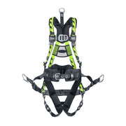 Miller AirCore Oil & Gas Green Harness w/Front D-Ring - Lumbar Pad - Belt - Back D-Ring Extension Universal (Large/XL) - ACOG-TBUG