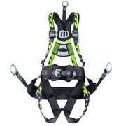 Miller AirCore Oil & Gas Green Harness w/Front D-Ring - Lumbar Pad - Belt - Back D-Ring Extension - Bos'n Chair w/Side D-rings and Seat Sling Small/Medium - ACOG-TBSSSMG