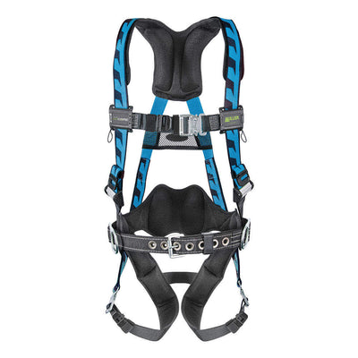 Miller AirCore Steel Hardware Blue Harness w/Side D-Rings Lumbar Pad - Belt - Small/Medium - AC-QC-BDP/S/MBL