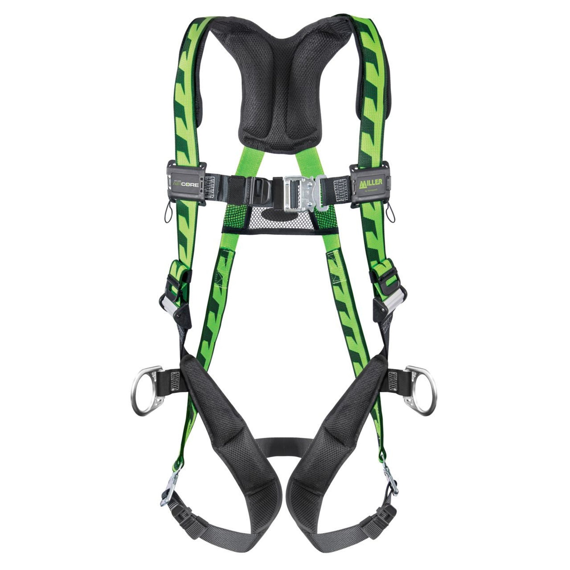 Miller AirCore Steel Hardware Green Harness w/Side D-Rings - Universal (Large/XL) - AC-QC-D/UGN