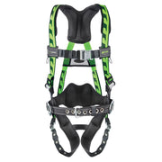 Miller AirCore Steel Hardware Green Harness w/Side D-Rings Lumbar Pad - Belt - Universal (Large/XL) - AC-TB-BDP/UGN