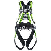 Miller AirCore Tower Climbing Steel Hardware Green Harness w/Front & Side D-Rings Lumbar Pad - Belt - Small/Medium - ACT-QCSMG
