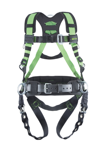 Miller Revolution Construction Harness with Side D-Rings Tongue Leg Strap & Belt - Universal - R10CN-TB-BDP/UGN