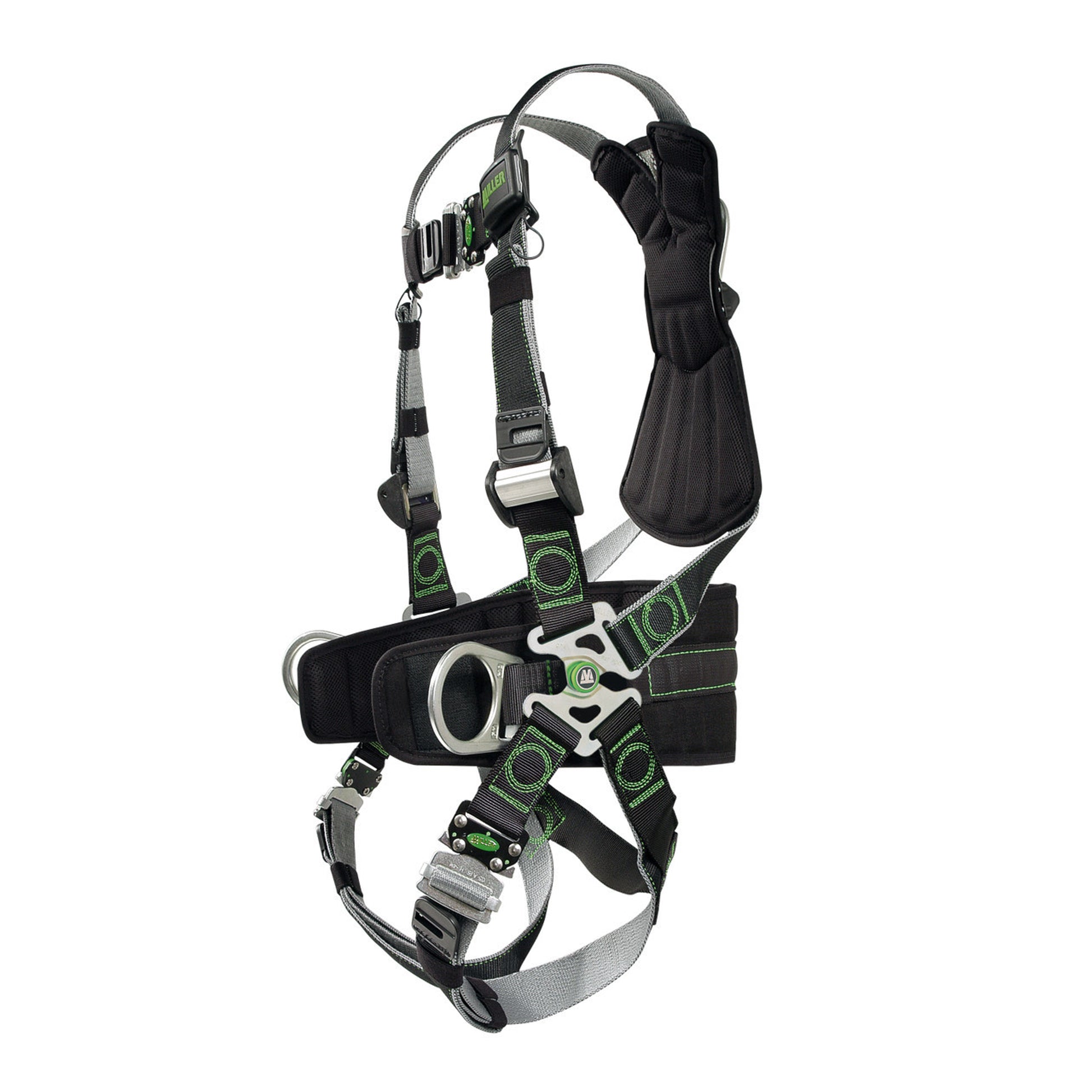 Miller Revolution DualTech Harness with Side D-Rings Quick-Connect Leg Strap - Universal - RDT-QC-DP/UBK