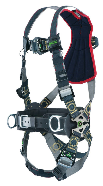 Miller Revolution Arc-Rated Kevlar/Nomex Harness with Side D-Rings Quick-Connect Leg Strap & Belt - Small/Medium - RKNAR-QC-BDP/S/MBK