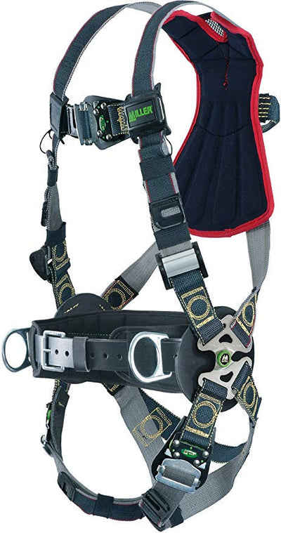 Miller Revolution Arc-Rated Kevlar/Nomex Harness with Side D-Rings Quick-Connect Leg Strap & Belt - Small/Medium - RKNARRL-QCBDP/SMBK