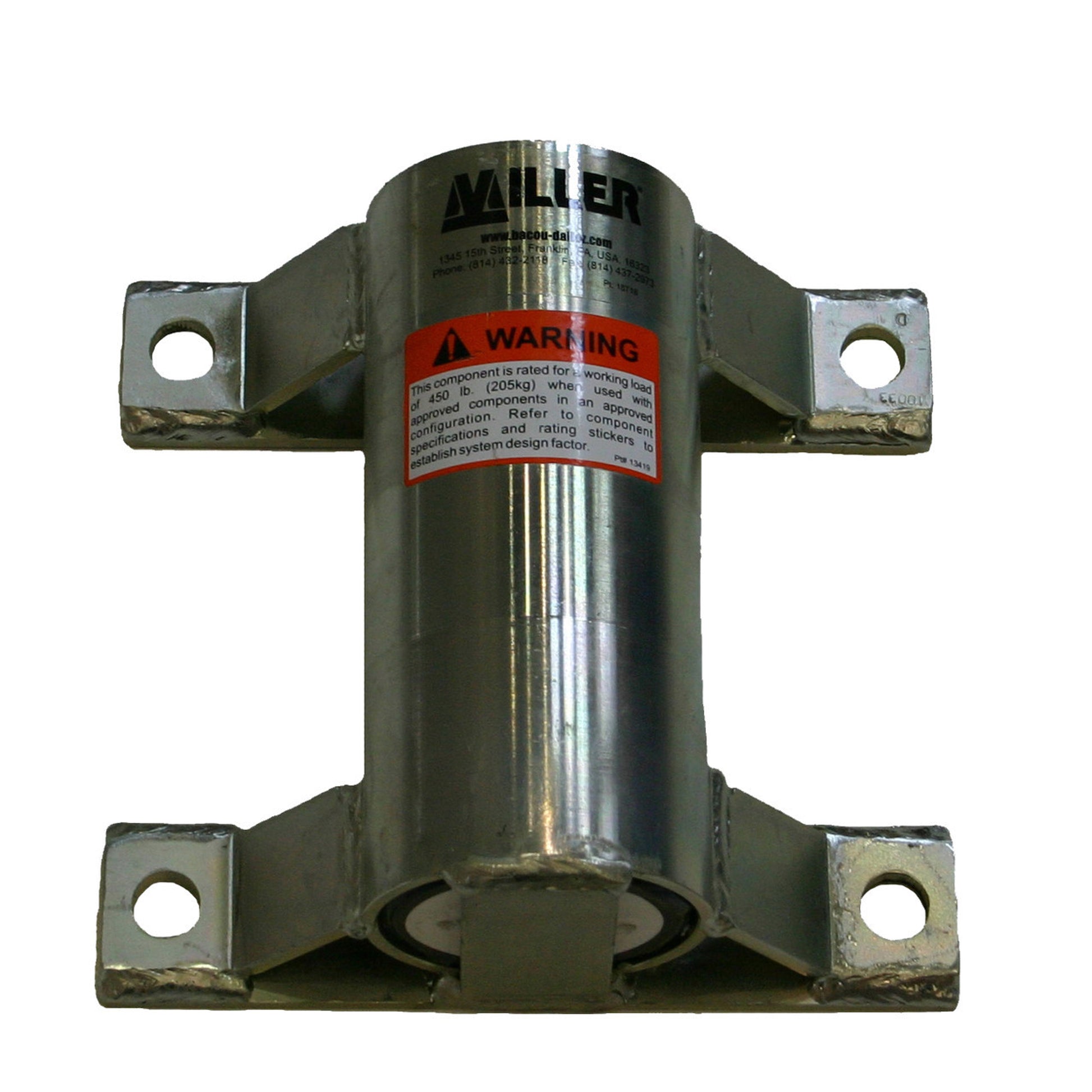 Miller DuraHoist Wall Mount Sleeve, 304 Stainless Steel - DH-8SS/