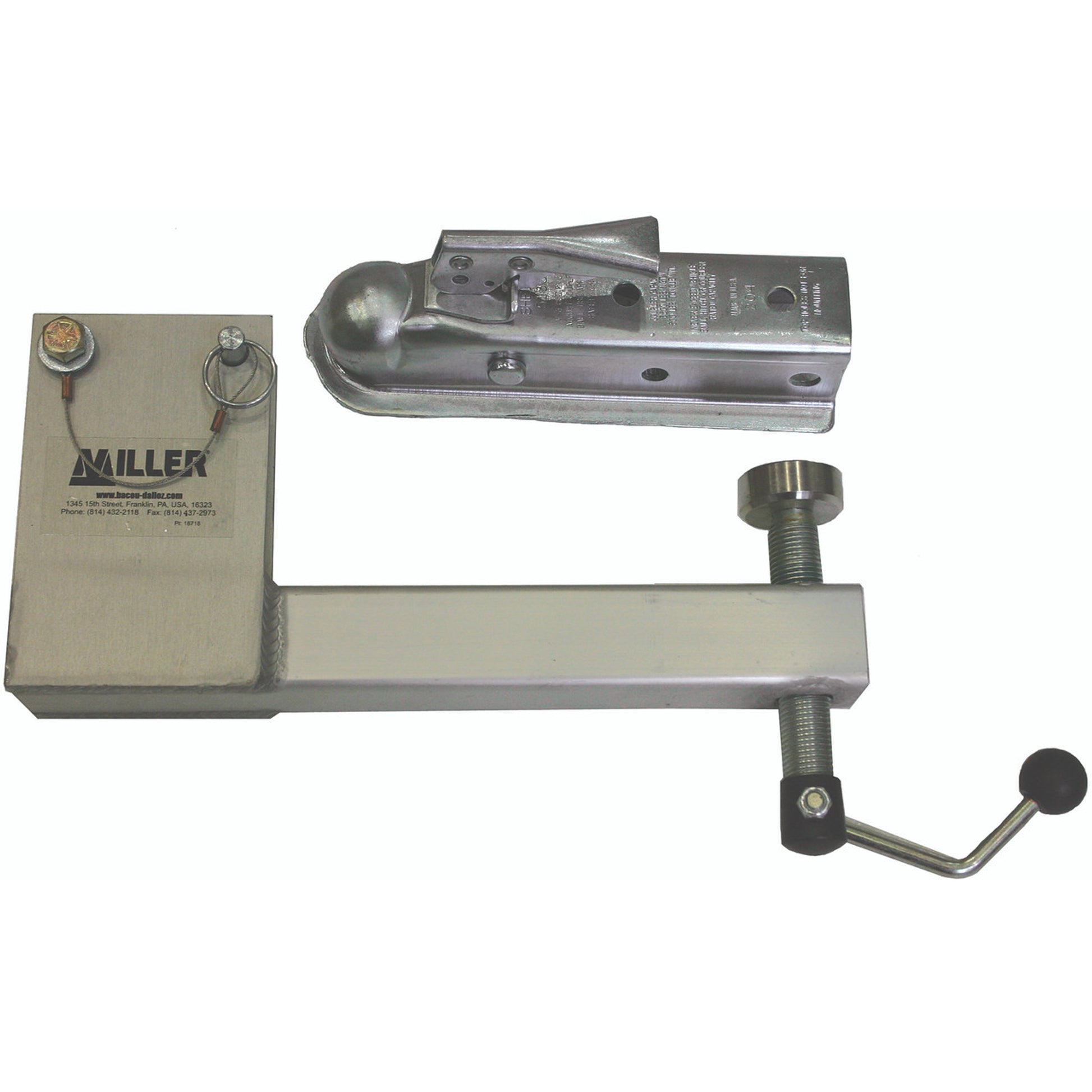 Miller DuraHoist 2-in. (.05 m) Ball Hitch Adapter, Zinc-plated - DH-16/