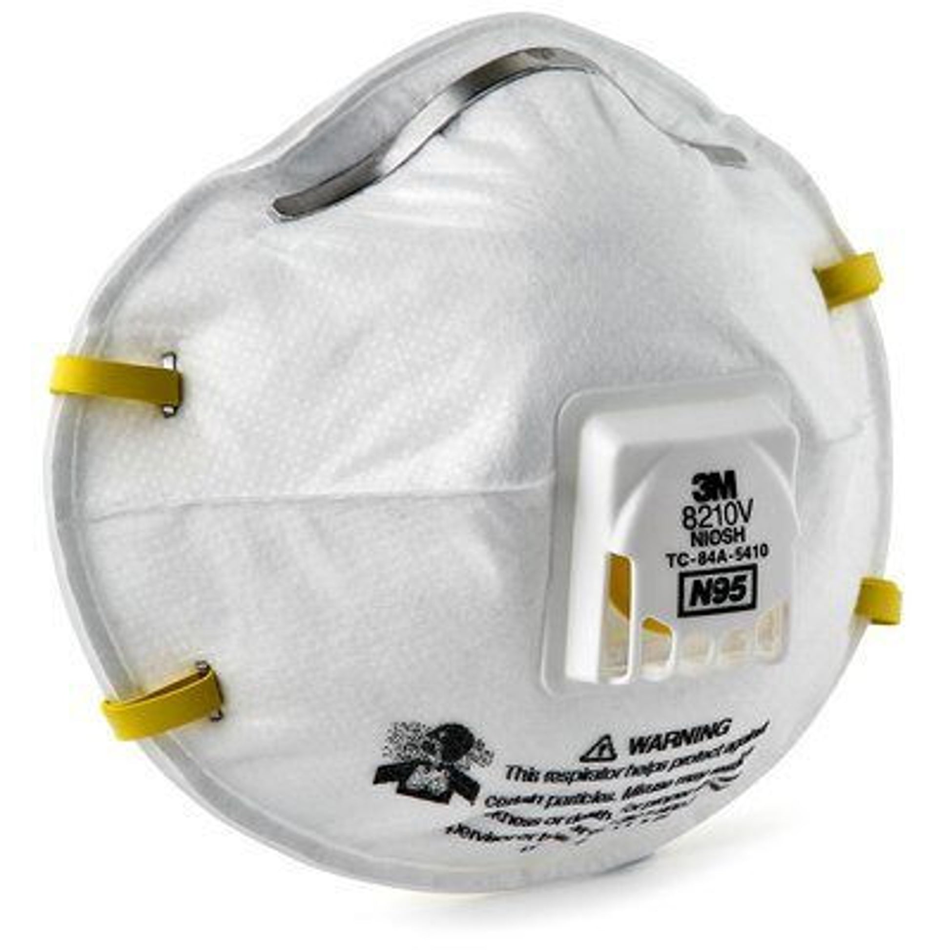 3M 8210V N95 Particulate Dust Mask with Cool Flow Exhalation Valve (10 Masks)