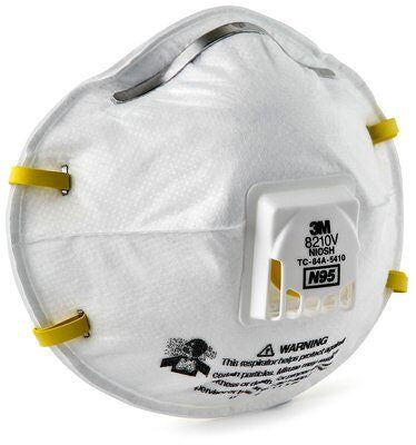 3M 8210V N95 Particulate Dust Mask with Cool Flow Exhalation Valve (10 Masks)