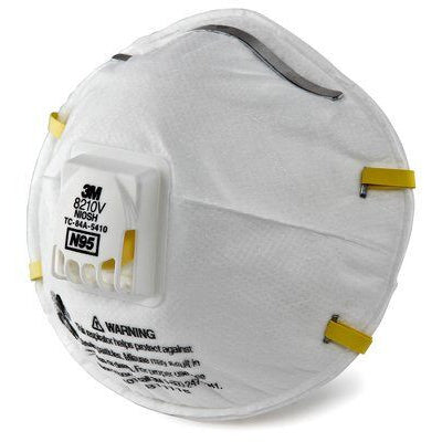 3M 8210V N95 Particulate Dust Mask with Cool Flow Exhalation Valve (10 Masks)