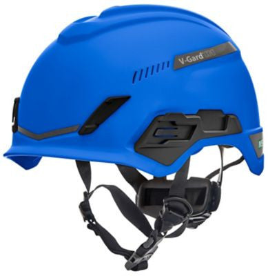 MSA V-Gard H1 Safety Helmet - Tri-Vent - Blue - Fas-Trac III Suspension - 10194785