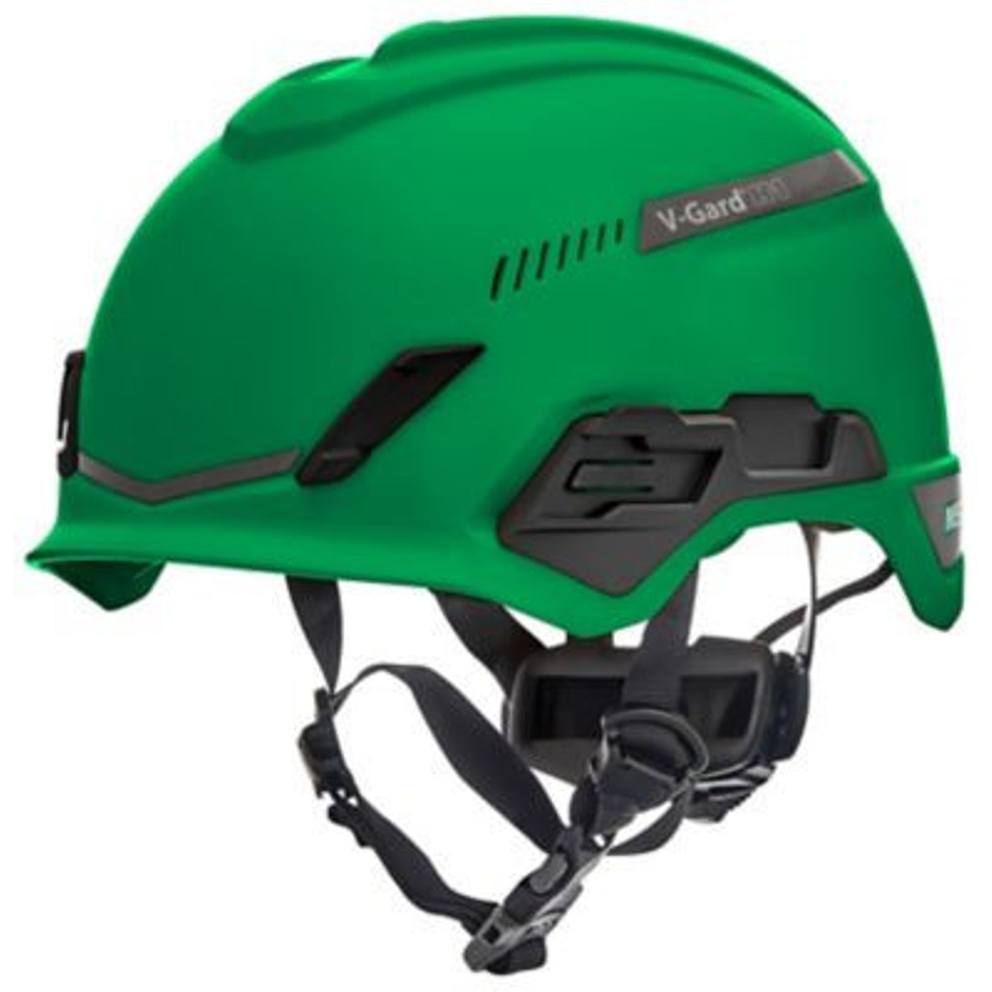 MSA V-Gard H1 Safety Helmet - Tri-Vent - Green - Fas-Trac III Suspension