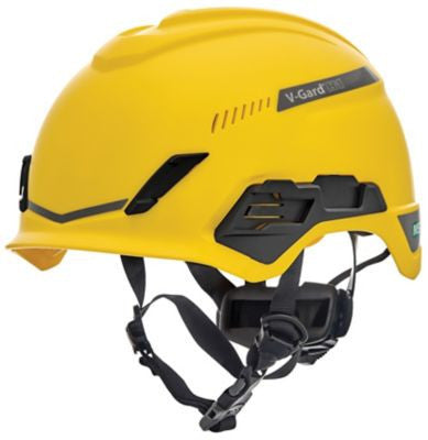 MSA V-Gard H1 Safety Helmet - Tri-Vent - Yellow - Fas-Trac III Suspension - 10194787