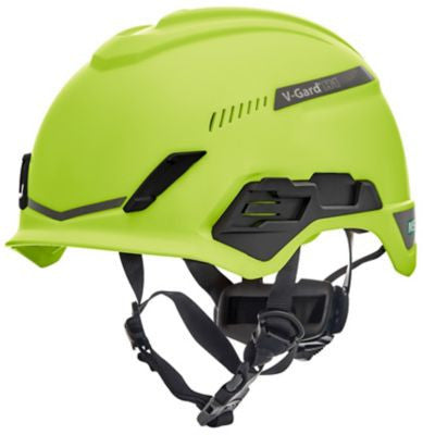 MSA V-Gard H1 Safety Helmet - Tri-Vent - Hi-Viz Yellow/Green - Fas-Trac III Suspension - 10194788