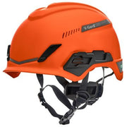 MSA V-Gard H1 Safety Helmet - Tri-Vent - Orange - Fas-Trac III Suspension