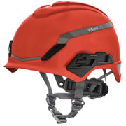 MSA V-Gard H1 Safety Helmet - No Vent - Red - Fas-Trac III Pivot Suspension