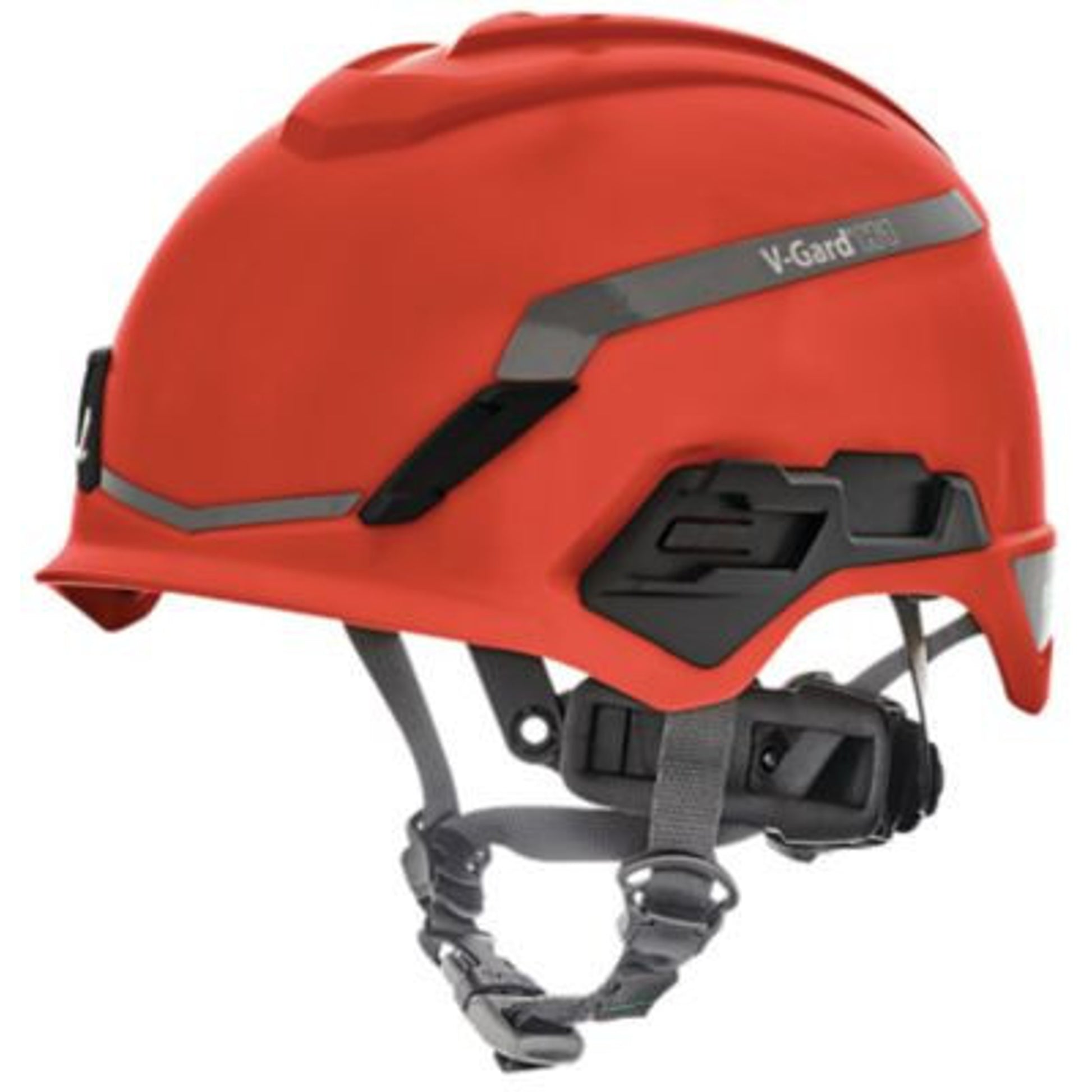 MSA V-Gard H1 Safety Helmet - No Vent - Red - Fas-Trac III Pivot Suspension
