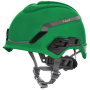 MSA V-Gard H1 Safety Helmet - No Vent - Green - Fas-Trac III Pivot Suspension
