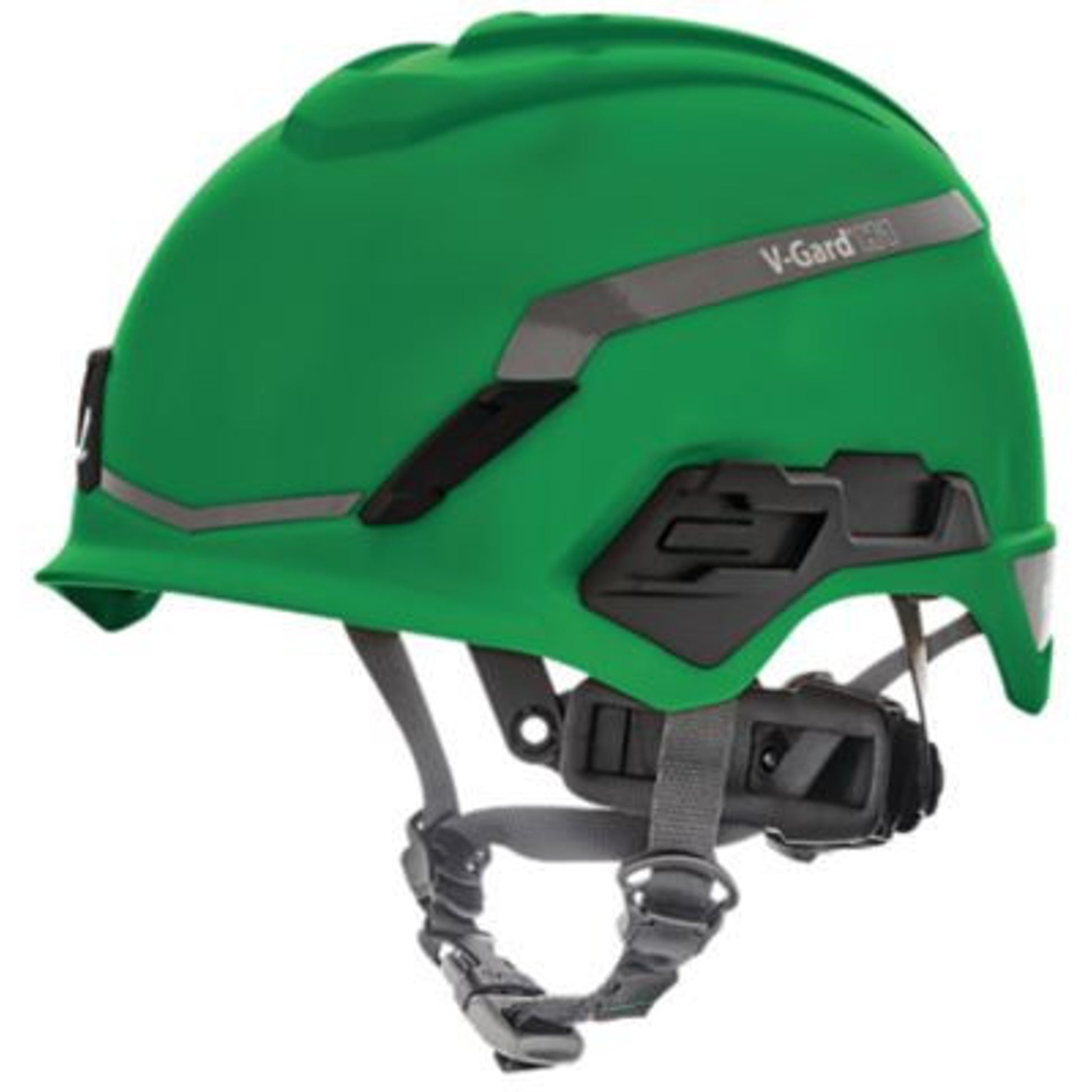 MSA V-Gard H1 Safety Helmet - No Vent - Green - Fas-Trac III Pivot Suspension
