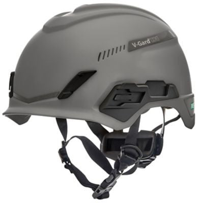 MSA V-Gard H1 Safety Helmet - Tri-Vent - Gray - Fas-Trac III Suspension