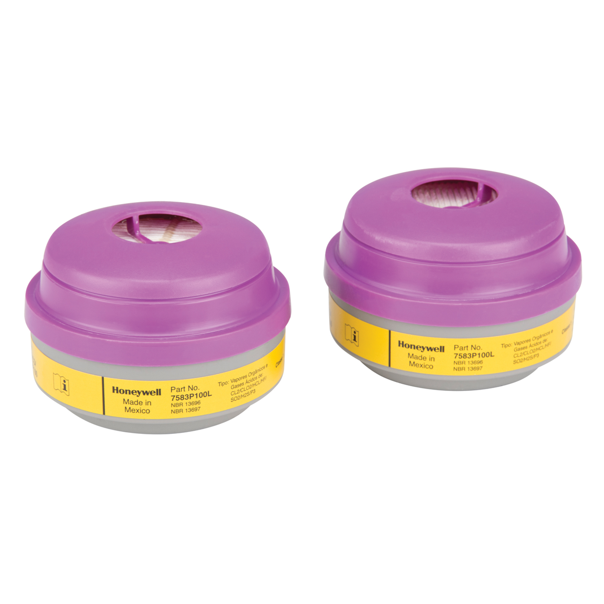 North by Honeywell Organic Vapor/Acid Gas & P100 Filter 2/pack [7583P100L]