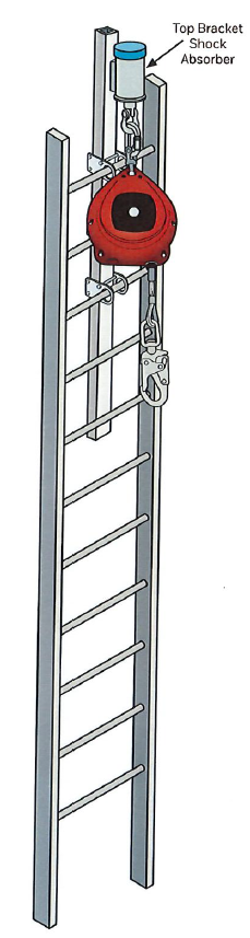 Miller Fixed Ladder Top Bracket & Self-Retracting Lifeline - Up To 65 FT!