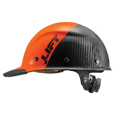Lift Safety DAX Carbon Fiber Cap Style FIFTY50 - Orange/Black - HDC50C-19OC