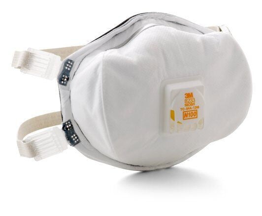 3M 8233 N100 Particulate Dust Mask with Cool Flow Exhalation Valve