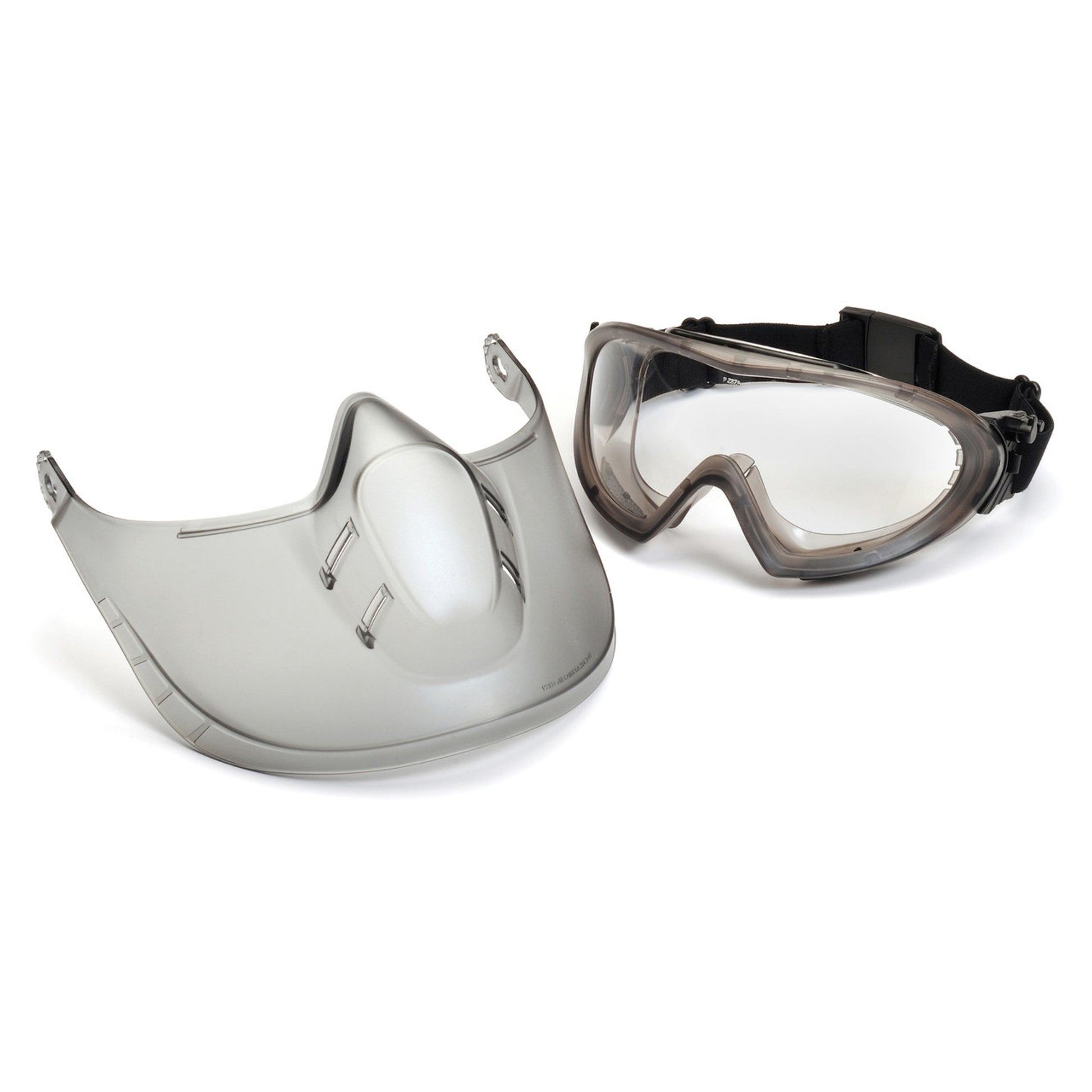 Pyramex Capstone Direct/Indirectgray Frame/Clear Anti-Fog Lens With Faceshield Attachment Safety Eyewear